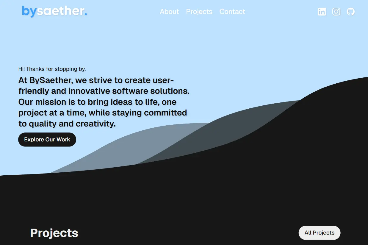BySaether website preview