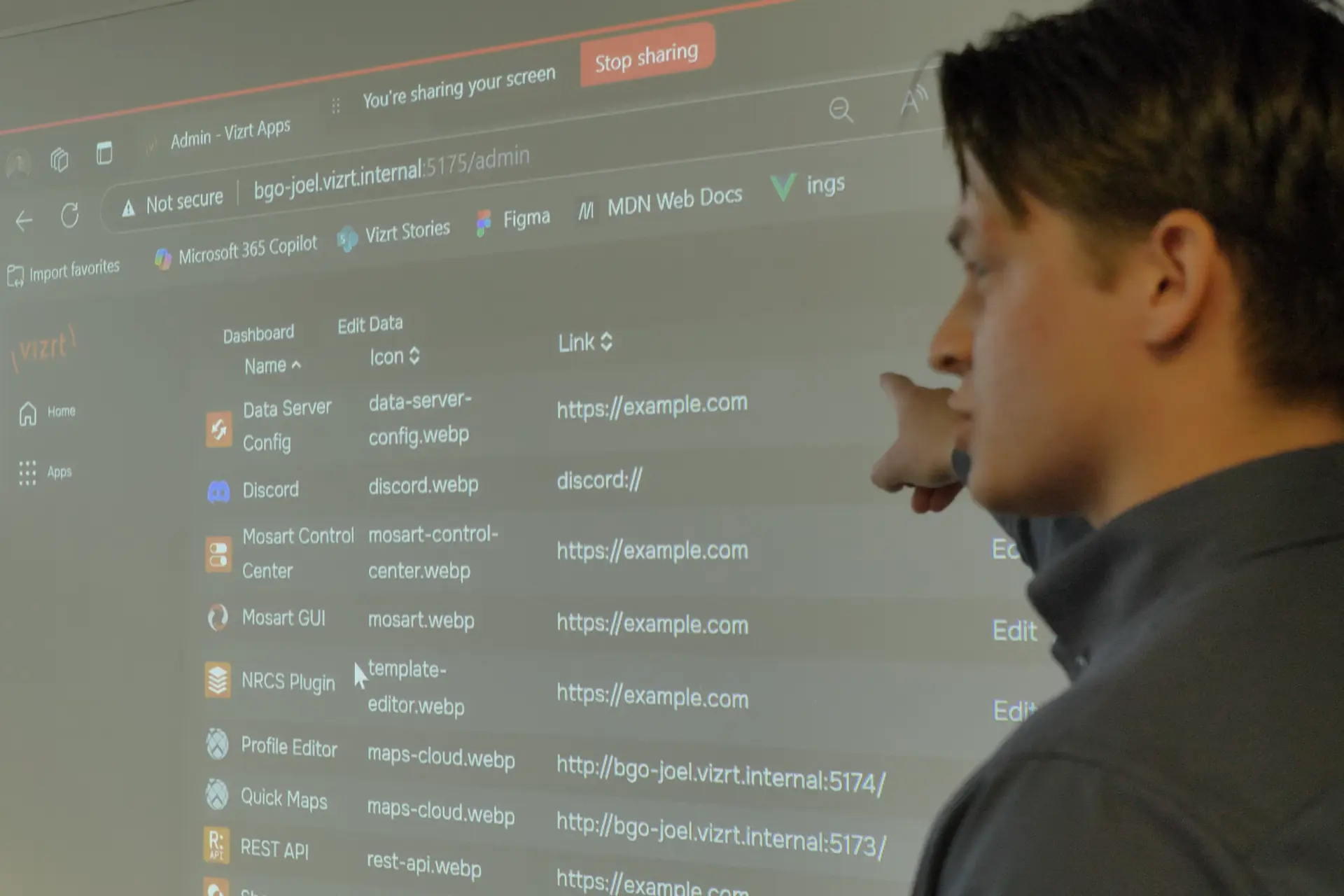Vizrt App Launcher dashboard preview